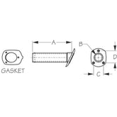 Sea-Dog 325176-1 Flush Mount Rod Holder Stamped